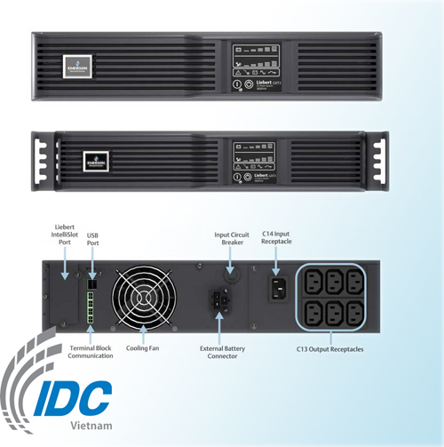 PS1000RT3-230|Liebert PSI 1000VA/900W 230V 2U PF 0.9 Rack/Tower USB Multilink® Software **Promo- Ra