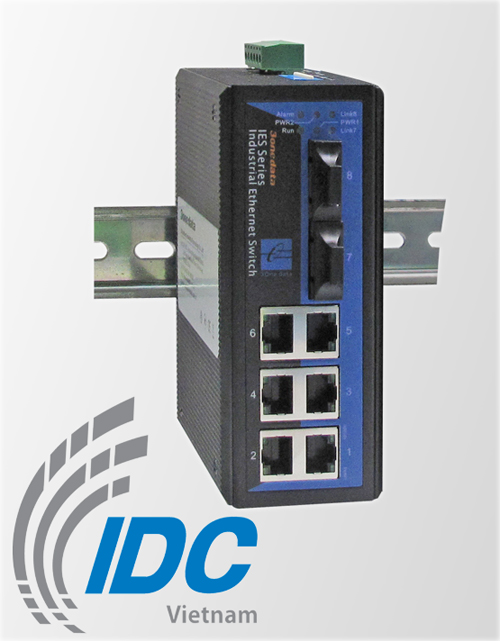 Switch công nghiệp 6 cổng Ethernet 10/100Base-Tx + 2 cổng Quang Multi-mode 100Base-Fx