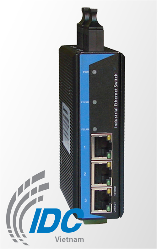 Media Covent công nghiệp 1 cổng Ethernet 10/100M + 1 cổng Quang Multi-mode 100M, 5Km