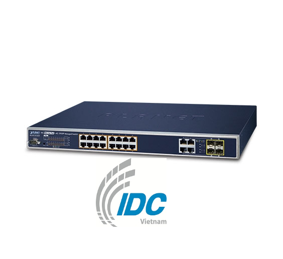 L2+ 16-Port 10/100/1000BASE-T 802.3at PoE + 4-Port Gigabit TP/SFP Combo Managed Switch