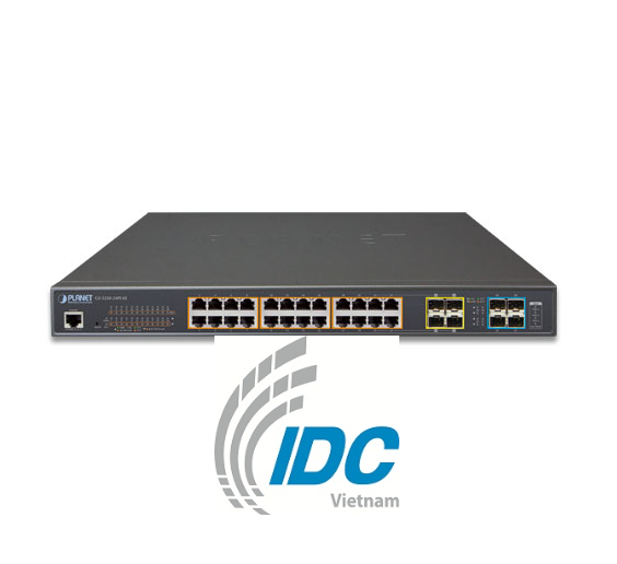 L2+ 24-Port 10/100/1000T 802.3at PoE + 2-Port 10G SFP+ Stackable Managed Switch / 440W