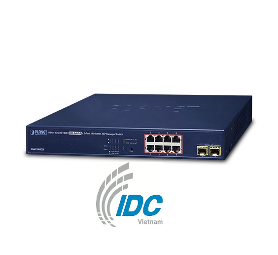 8-Port 10/100/1000T 802.3at PoE + 2-Port 100/1000X SFP Managed Switch
