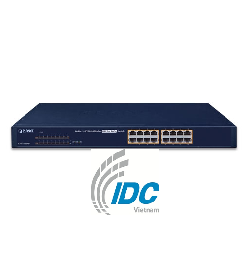 16-Port 10/100/1000T 802.3at PoE+ Ethernet Switch
